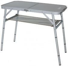 STABIELO - CAMPINGTISCH - MITTEL - ALUMINIUM + NETZABLAGE - ZUSAMMENKLAPPBAR - ALUMINIUM TISCHPLATTE - ROBUSTES ALUMINIUMGESTELL - Campingtisch 40 x 70 / 59 /33 x 80 cm - verstellbare Tischbeine - VERTRIEB - Holly® Produkte - STABIELO INNOVATIONEN MADE IN GERMANY -