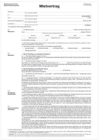 Herlitz Mietvertrag A4 für Wohnräume, 1 Stück