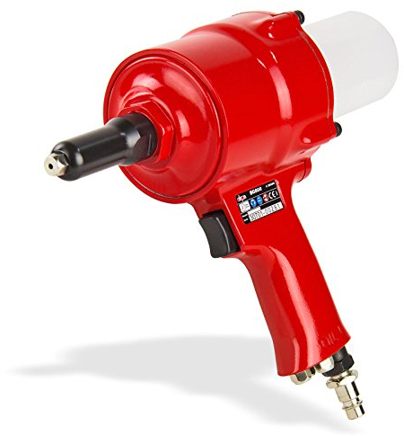 DEMA Druckluft Blindnietgerät BG600, Nietpistole für Alu & Stahl, 4 Adapter, Starker Nietdruck, Leicht & handlich, Für Werkstatt, Karosserie, Metallbau