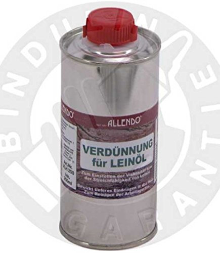 Verdünnung Leinöl-Firnis/Leinöl-Halböl 250 ml inkl. Pinsel von E-Com24