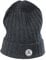 CASH-MERE.CH 100% Kaschmir Rib Mütze | Strickmütze für Damen und Jugendliche (Grau/Anthrazit, One Size)