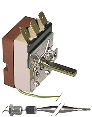 EGO 55.13219.330 - Termostato para lavavajillas Jemi GS-19, GS-18, GS-6AF, GS-6, GS-7, GS-20 max. Temperatura 93 °C 1 x 98 mm 1 CO 23 mm.