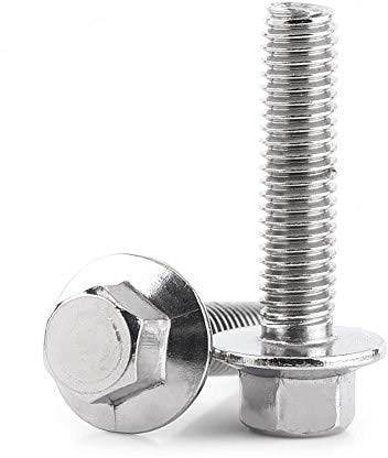 10pcs M6 304 Edelstahl Sechskant Kopf Flansch Schrauben Scheibe Befestigungen