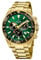 JAGUAR Executive Herren-Armbanduhr, Modell J864/1, 43,5 mm, grünes Gehäuse mit plattiertem Stahlband