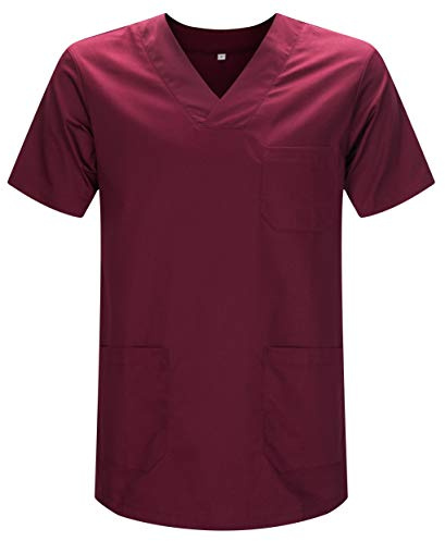 MISEMIYA unisex - vuxen V-ringad Scrub Top Unisex Mz-817 V-ringad tunika scrub topp 817 (1-pack)