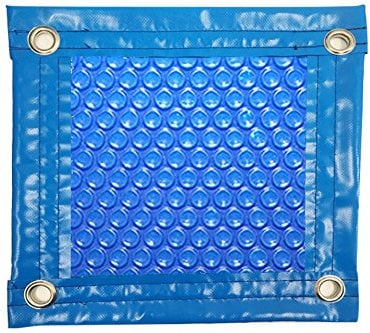 International Pool Protection Manta TÉRMICA (12x6m) 600 MICRAS Eco con Refuerzo en Todo el Contorno + ENROLLADOR TELESCÓPICO + Cubierta DE PROTECCIÓN para ENROLLADOR
