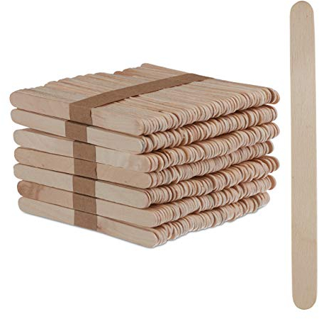 Relaxdays 2000 x Eisstiele aus Holz, EIS Holzstäbchen, zum Basteln & Backen, DIY EIS am Stiel, Holzstiele, HxB: 11,5 x 1 cm, Natur