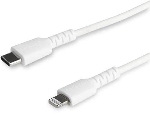 Câble USB-C vers Lightning bLANC Robuste 2 m - Câble de Charge/Synchronistation USB Type C vers Lightning Fibre Aramide - iPad/iPhone 12 Certifié Apple MFi (RUSBCLTMM2MW)