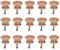 Möbelknöpfe Holz, 15 Stück Holzknöpfe Schrank & Schubladenknöpfe mit 15 Schrauben Für Schrank, Schublade & Küchenmöbel Schrankgriffe Holz zur Möbelrenovierung (3.5x 3.5 x 2.6 cm)