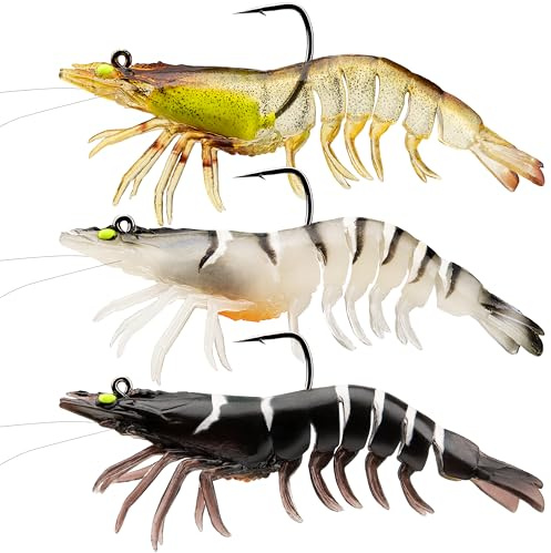 TRUSCEND Pre-Rigged Weichköder mit Kumho Haken, Realistisches Profil, Natürliche Bewegung und Strapazierfähiges TPE, Crayfish Angelköder für Barsche, Forellen, Zander und Hecht, Getrennte Aufbewahrung