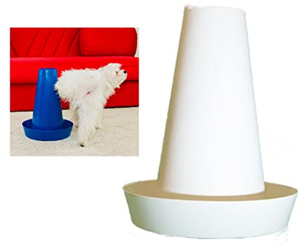 PIPPI Cono Cani WC Vasino Toilette Lettiera Traversine Colonna Orinatoio Pisciatoio Maschi Accessori Nuova Generazione BIANCO