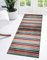 Ymural Teppich Läufer Flur Küche Bunt Gestreift Küchenläufer 50x150CM Waschbar Korridor rutschfest Meterware Teppichläufer Lang Meterware Polyester Flurläufer für Schlafzimmer, Anpassbar
