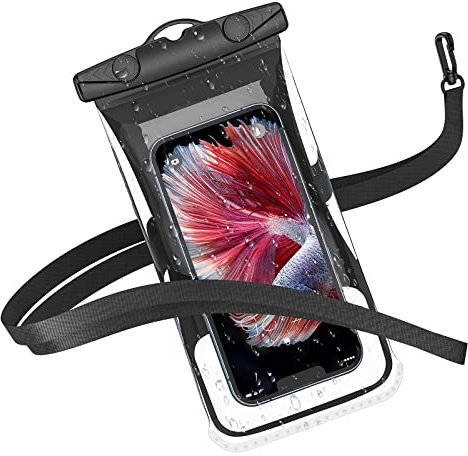 MATEPROX wasserdichte Handyhülle, IPX8 Universelle Schwimmfähige Handytasche für iPhone 13 12 11 XS max XR X 8 SE 2020 Samsung S22 S21 S20 S10 Huawei P40 P20 Mate 40 Pro etc. bis zu 6,9''-Schwarz