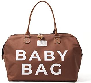 Fume London Baby Bag & Wickeltasche - Stilvolle, Multifunktionale Kliniktasche für Mama | Große, Wasserdichte Diaper Bag für Travel und Mutterschaft (Cognac)