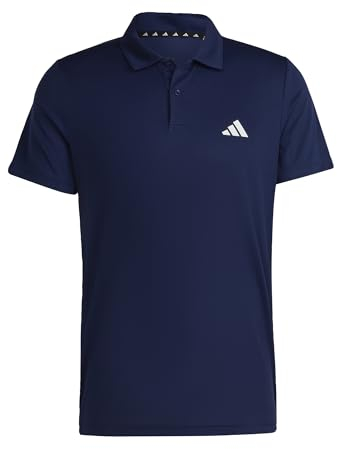 adidas Men's Train Essentials Training Polo Shirt, Dark Blue/White, M