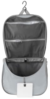 SEA TO SUMMIT - Kulturtasche zum Aufhängen L - Leicht & Wasserabweisend - Bruchsicherer Spiegel & Netztasche - Aus Ultra-SIL Nylon - Reißverschlüsse & Griffe - Reisen - Pewter Grey - 114g