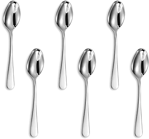 KEAWELL Premium Louise Demitasse Espressolöffel, 18/10 Edelstahl, Mini-Kaffeelöffel, spülmaschinenfest (11,9 cm, 6)