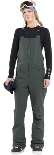 Volcom Damen Swift Bib Snowboard Skihose Overalls, Eukalyptus S4, X-Large