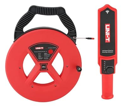 UNI-T Uni-trend Iron Pipe Blockage Detector UT661C UT661D Plumbers Pipeline Clogging Locating Instrument Pinpointer Waterproof Iron Pipe Blockage Detector(UT661C)