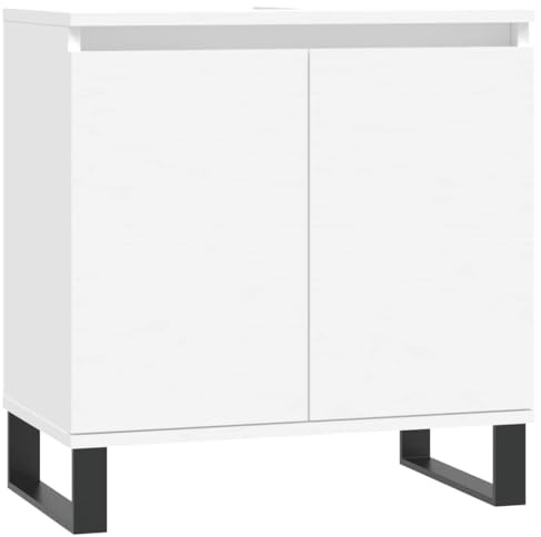 vidaXL Badezimmerschrank Weiß 58x33x60 cm Holzwerkstoff