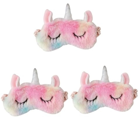 GLEAVI Schlafmaske Cute 3st Schlafmaske Schlafdecke Augenmaske Zum Schlafen Gesichtsmaske Traum Schlafmaske Plüsch