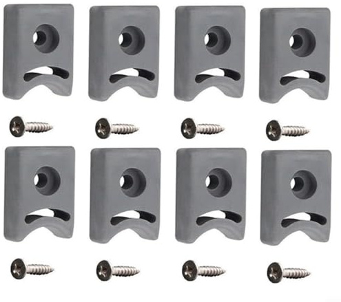 26mm Sliding Door Bumper pad, Shower Room Door Pulley Rubber Stops Shower Door Wheel Rollers Accessories Pulley Movement Square Positioning For Better Security(8pcs)