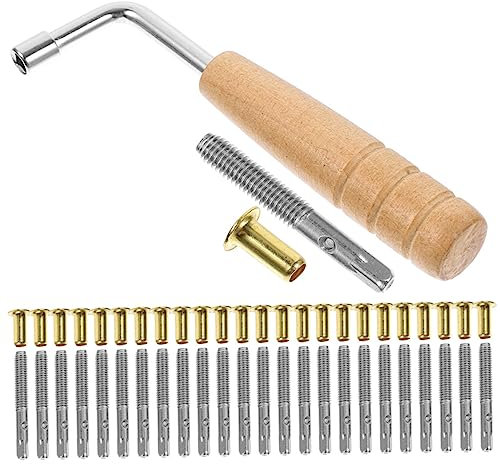 ibasenice 1 Satz Leier-zubehör Musikinstrumente Drehen Stift Autoharp-stimmschlüssel Stimmwirbel Für Saiteninstrumente Ersatz Des Leiersaitenstifts Leier Harfe Teil Haupt Dünne Linie Metall
