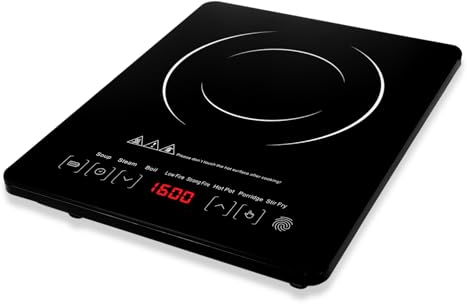 Zerodeko Plaque à Induction Cuisinière Électrique Cuisinière à Induction Pour Cuisinière à Induction De Cuisine Panneau De Cristal Noir Ménage Four Électrique