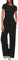 Darong Zweiteiliges Damen-Outfits, Lounge-Set, gerüscht, kurzärmelig, Tops und hohe Taille, weites Bein, Trainingsanzug-Sets, Schwarz, Small
