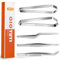 OioTuyi 5er Set Küchenpinzette Edelstahl, Fischgrätenzange, Kochpinzette für Fisch, Meeresfrüchte und Geflügel, Robust und Rostfrei(Silber)