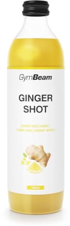 GymBeam Lo Shot di Zenzero - Succo Naturale Con Miele, Acqua di Cocco e Limone - Promuove Salute e Vitalità - Rinfrescante, Perfetto da Solo o Diluito (500 ml)