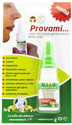 Mastina Extreme da 10g, Colla Inodore Atossica e senza Vapori adatta per Polistirolo e Gomma Piuma, Sicura per Uso all'Interno, Ideale per decorazioni natalizie, Artigianato e Riparazioni