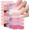 GlasFlength UV Nagelfolie Selbstklebend mit Nagelfeile, 8 Größen UV Gel Strips French Füße und Hände Nagel Stickers Wasserdicht Gelnägel zum Aufkleben an Langlebig Dekoration Nageldesign 5 Stücke