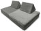 Bruni Spielsofa für Kinder in Grau - großes XXL-Sofa fürs Kinderzimmer, Schlafsofa mit abnehmbarem, flauschigem Cord-Bezug, in Österreich entwickelt