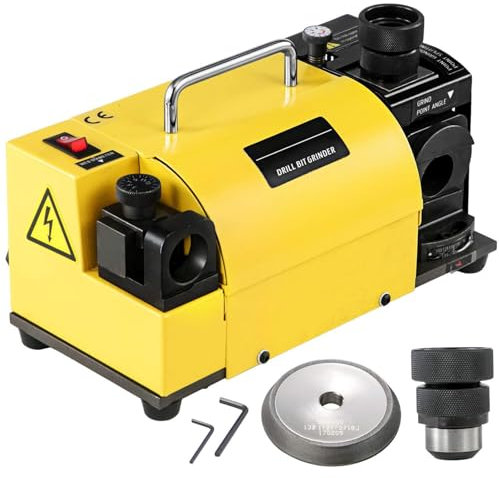 ZHIXUMM Electric Drill Bit Sharpener,Multipurpose Drill Bit Grinding Sharpener,Drill Bits Sharpener Portable Drill Bit Grinder End Mill Re-Sharpener With 11 Collects Angle Adjustable High-Precision