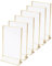 Minnhua 6 Stück Acryl Bilderrahmen Gold, Doppelseitig Kartenständer, Tischkartenhalter, Tischnummern Hochzeit für Tischplatte, Restaurant Einzelhandel, Papierhalter, Bilderrahmen (Vertikaler Stil)