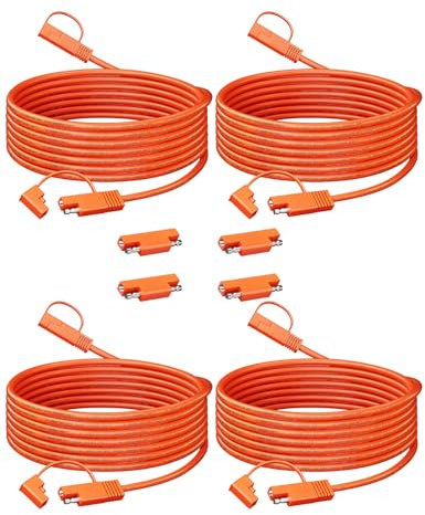 Tonton SAE auf SAE-Verlängerungskabel, 16 AWG, robustes SAE-Kabel, Schnelltrennstecker mit SAE-Polaritäts-Umkehradapter, perfekt für Automotive, Solarpanel, Batterieladegerät, Wohnmobil, 3,6 m, 4