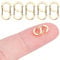 5pcs Lobster Clasp Double Opening Shorten Clasps, Stainless Steel Necklace Clasp and Closures Bracelet Connectors Charm Clasp Necklace Clip Shortener for DIY Jewelry Repairing (Gold)