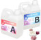 Kit de fabricación de moldes de silicona de 1360 ml, 20 A, goma de silicona líquida de platino para hacer moldes, curado rápido y relación de mezcla 1:1 segura para alimentos, ideal para moldear