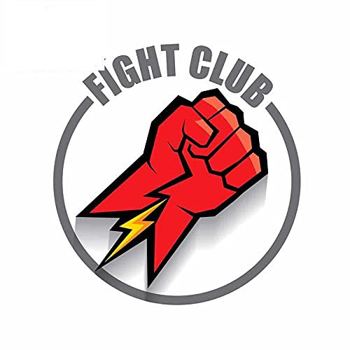 13 cm x 12,2 cm für Fight Club Logo mit Red Man Fist Autoaufkleber Vinyl