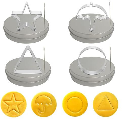 Ausstechformen Für Zuckerkekse Ausstechformen Für Koreanische Dalgona Kekse Squid Cookie Game Mold for Zuckerkekse Regenschirm,Dreieck,Stern,Runde Backformen für Party,Tintenfisch,Zucker,Kekse 12Stück