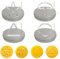Moldes para galletas de azúcar, moldes para galletas coreanas Dalgona, calamares, juego de galletas, paraguas, triángulos, estrellas, moldes redondos para fiestas, calamares, azúcar, galletas, 12