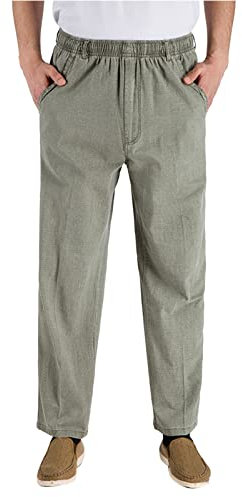 Mashaouyo Mens Jogging Bottoms Loose Fit Wide Leg Chinos Trousers Men Cotton Mens Chinos Straight Fit Trousers Men Work Joggers Braces for Lounge Pants with Pockets Walking Regular Lounge Pants