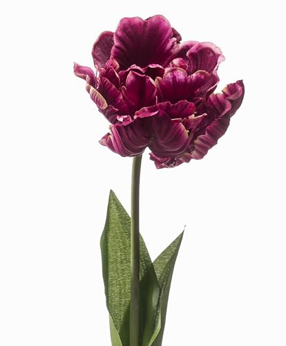 artplants.de Kunst Papageientulpe LIOMARA, dunkellila, 65cm | Künstliche Tulpe
