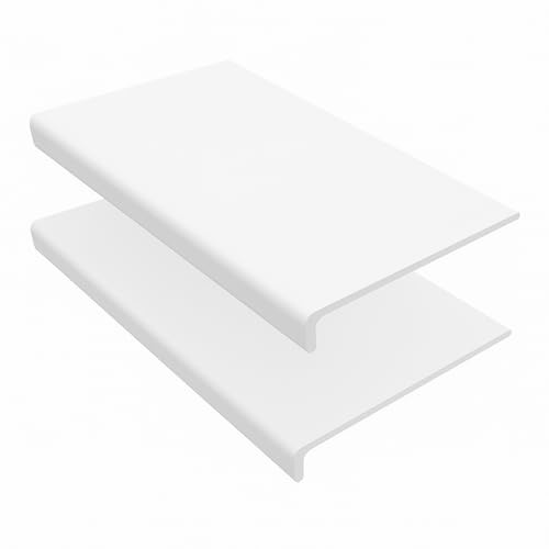 250mm x 1.5m White uPVC Fascia Capping & Sill Cover + End Caps – 2 Pack