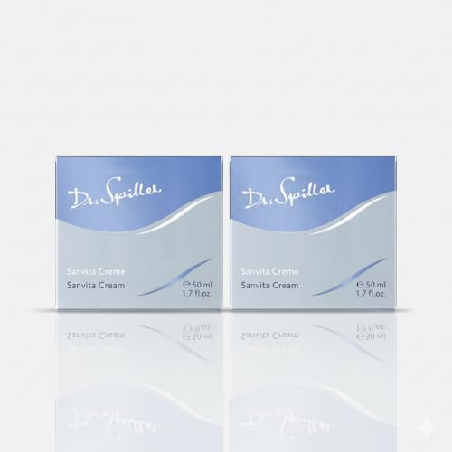 Dr. Spiller Sanvita Cream – Revitalisierende 24h-Creme mit Grüntee, Ginseng & Olivenöl für empfindliche, trockene & umweltgestresste Haut (2 x 50 ml)
