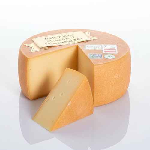 Bregenzerwälder Bergkäse – Mehrfach Gold-prämiert – aus 100% Heumilch – Traditionell handgereift & laktosefrei – Frisch vom Laib geschnitten (500 g, Mild (3 Monate.))