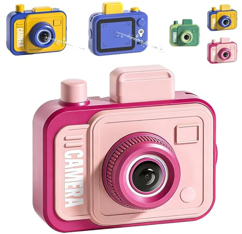 Prank Camera Water Gun, Prank Two-Way Camera Water Guns, Squirt Gun Shoots Backwards, Mini Squirt Guns & Waters Pistol for Adults, Swimming Pool Beach Sand Activities Ideas Gift Toys(Pink)