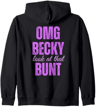 Viola Baseball Mamma OMG Becky Guarda Quel Bunt Felpa con Cappuccio