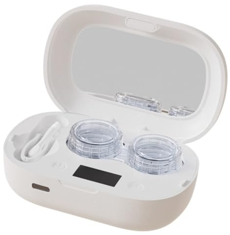 Jnchdghwa Ultrasonic Contact Eye Cleaning Case Contact Lens Cleaner 360° Cleaning USB Charing